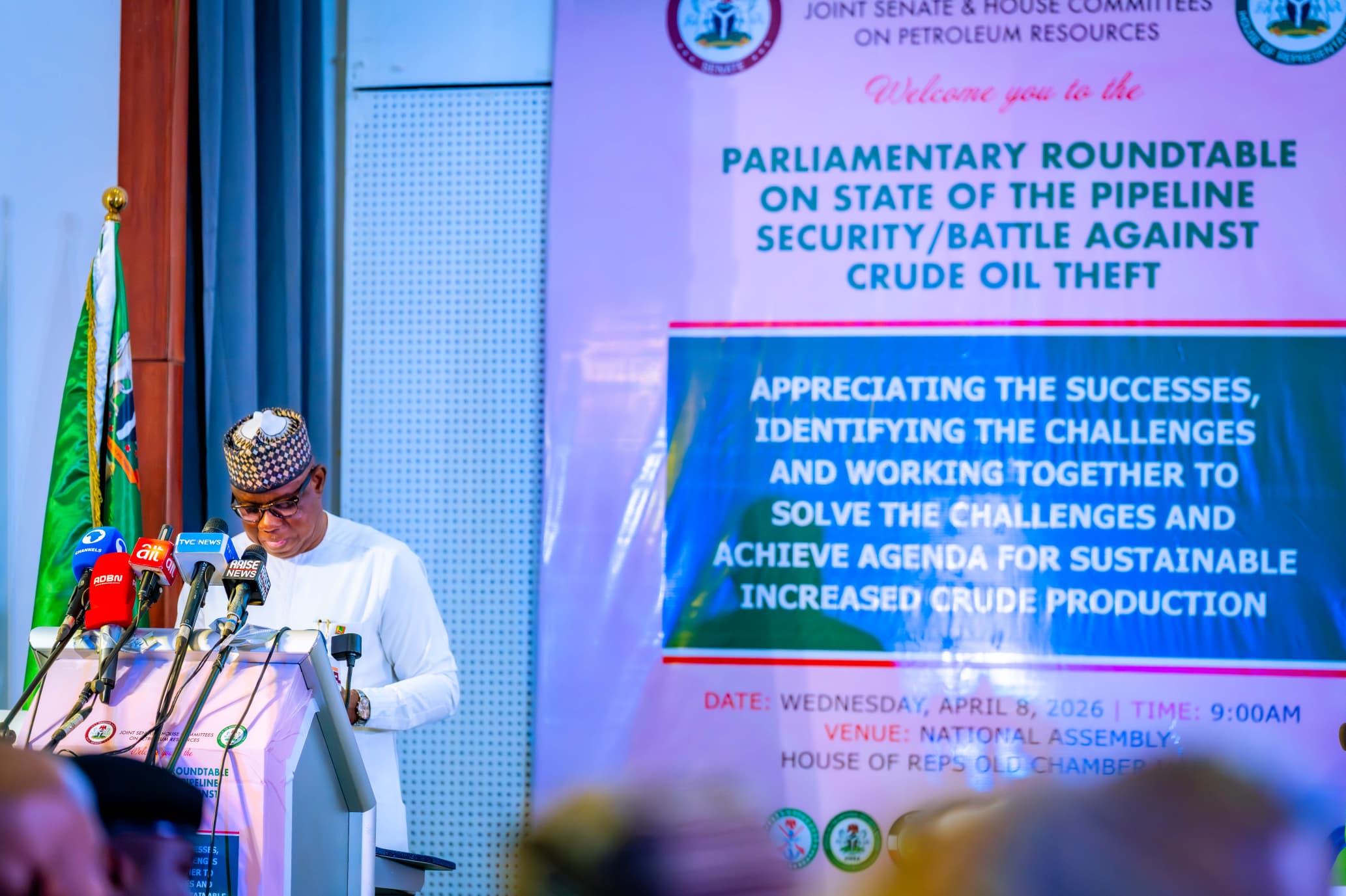 Ojulari speaking during the Parliamentary Roundtable on the State of Pipelines Security