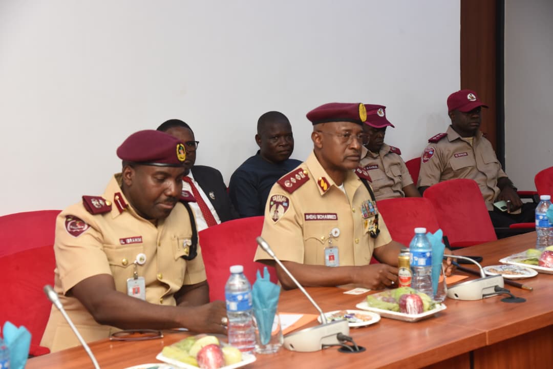 From R-L Marshal, Shehu Mohammed with his team members during the meeting with the Federal Character Commission 